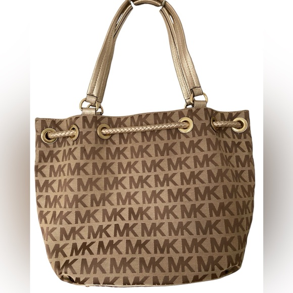 Michael Kors Large Gathered Signature Tote Jet Set - Picture 2 of 12